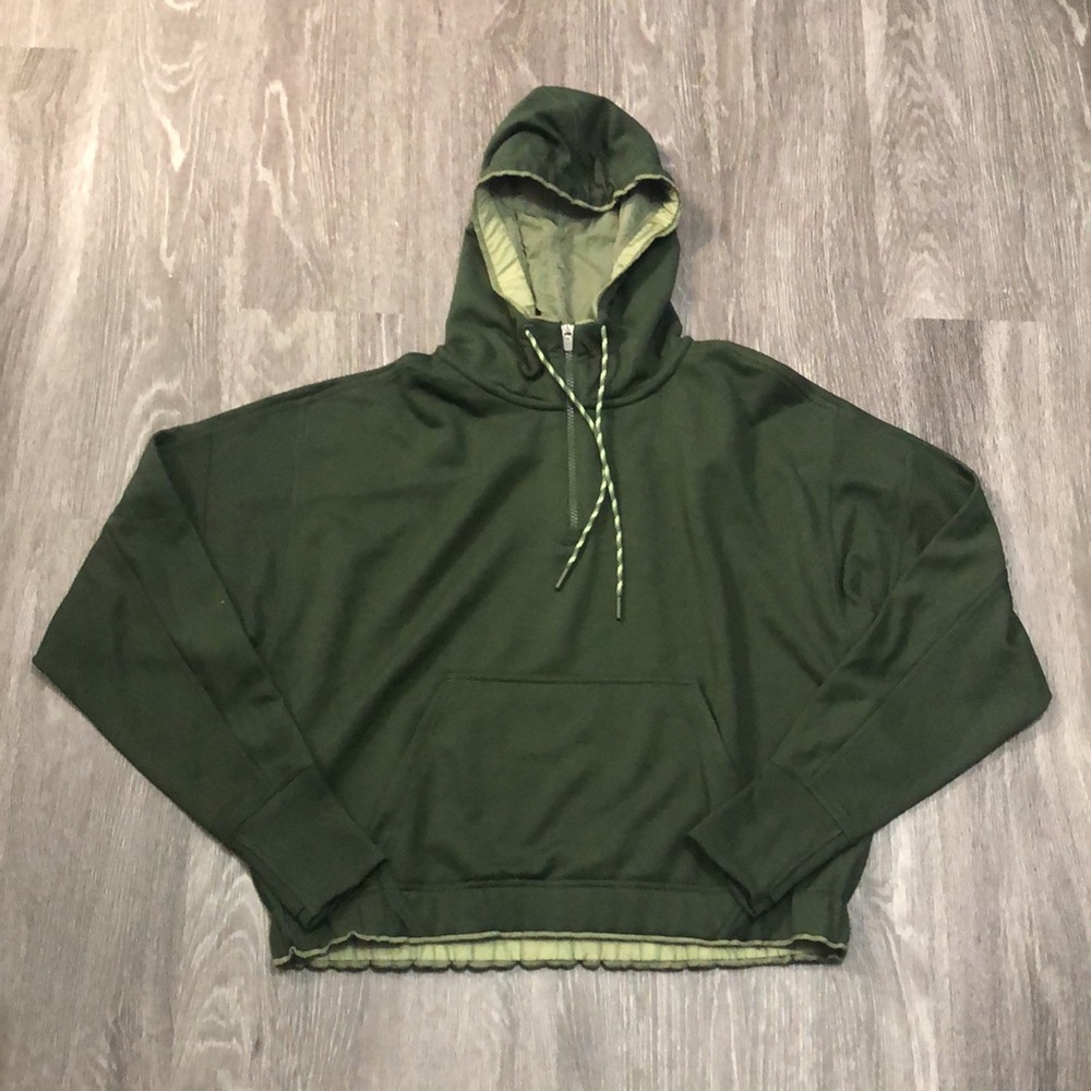 Athleta Ascend Warm Up Hoodie Small Green